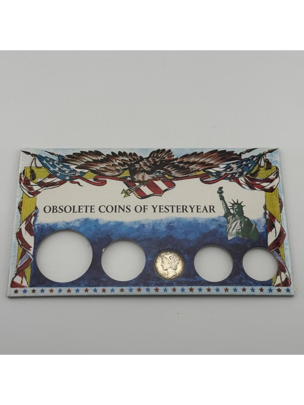 Obsolete Coins Of Yesteryear-1944 Mercury Silver Dime Factory Sealed